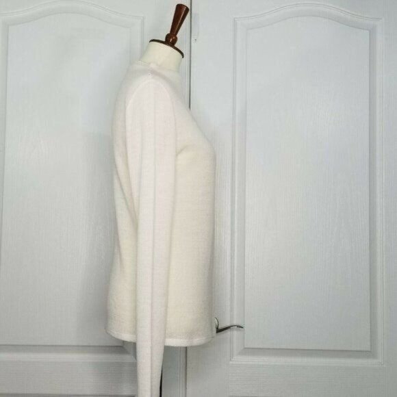 Vince Sweater Knit L Blush Pink Wool Blend Funnel Neck Lightweight Long Sleeve - Picture 6 of 11